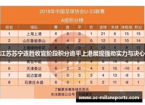 江苏苏宁连胜收官阶段积分追平上港展现强劲实力与决心